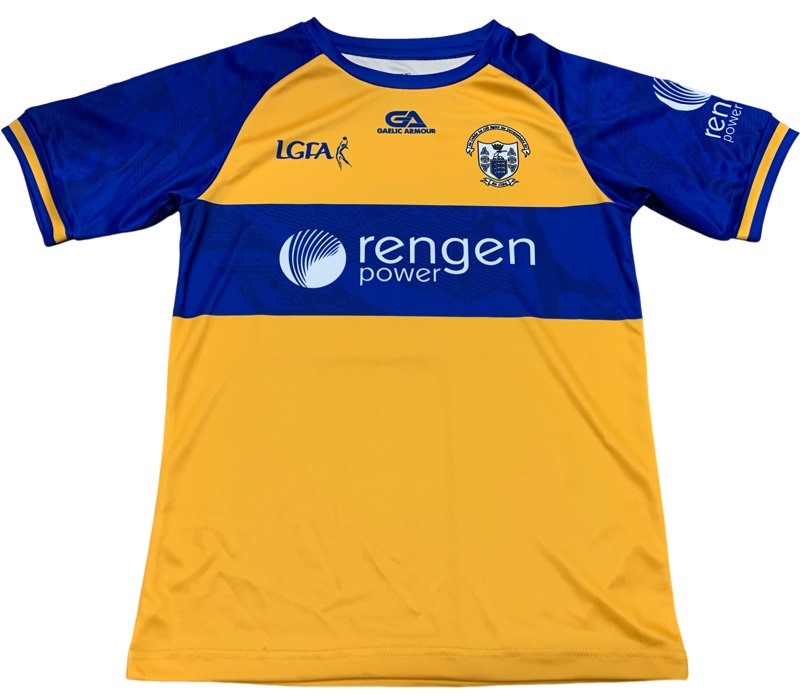 Gaelic Armour Clare Ladies Lgfa Home Jersey Amber Royal Age 5 6